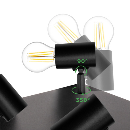 Stropní svítidlo Plafond SPOT TUBA Reflektor Halogenové svítidlo 4x E27 GLASA LUMILED