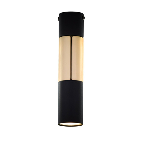 ELIT BLACK Tuba stropní svítidlo pro povrchovou montáž Černá a zlatá Moderní GU10 4369 TK Lighting