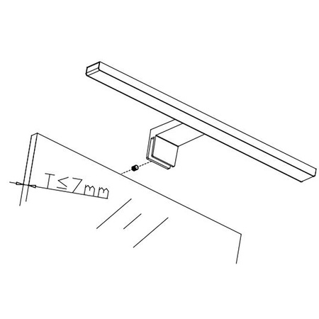 BESTA LED SVÍTIDLO DO KOUPELNY 8W 4000K 40CM IP44 ČERNÁ