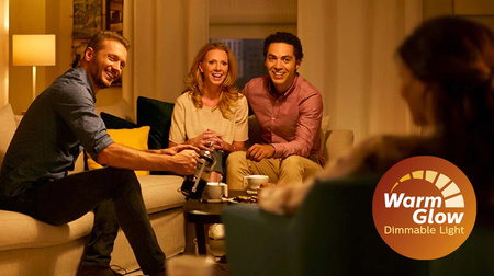 LED žárovka E27 A60 3.4W = 40W 470lm 2700 Teplá bílá Filament Milky PHILIPS Stmívatelné