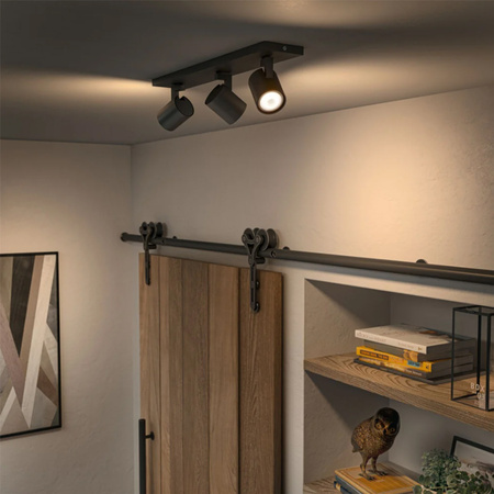 Stropní světlo LED Spot Runner černé 3x 4,2W CCT PHILIPS HUE Bluetooth Zigbee + stmívač
