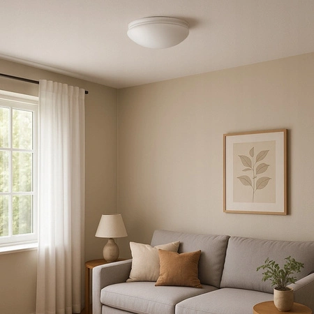 Plafond Stropní svítidlo 2x E27 Koupelna Povrchová montáž IP44 Kulaté bílé LOBO Masterled