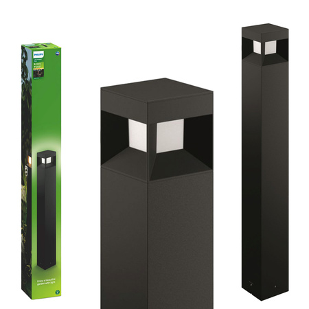 Venkovní LED zahradní svítidlo PARTERRE myGarden 8W 2700K IP44 Tyč 77cm Černá PHILIPS