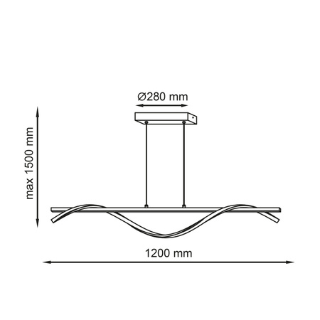 Stropní závěsné svítidlo LED 23W 3600lm 4000K Neutral Silver Rumba Sanico Goldlux