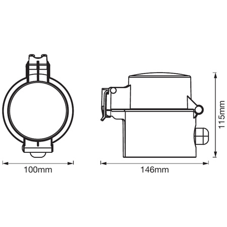 Inteligentní externí zásuvka EU 230V 3600W 16A Kompatibilní s dálkovým ovladačem SMART+ WiFi Ledvance