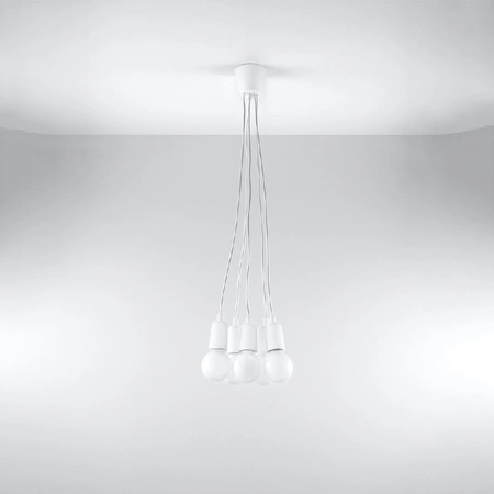 DIEGO LED závěsné stropní svítidlo 5xE27 Overhang White SOLLUX