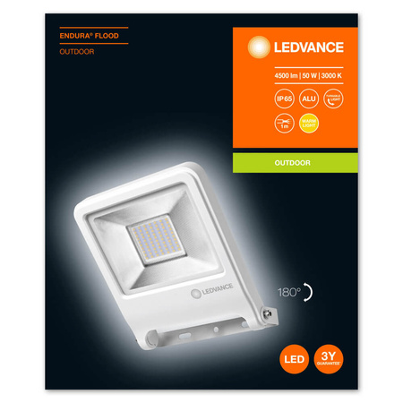 Reflektor LED 50W 4500lm 3000K IP65 Bílý LEDVANCE světlomet Endura