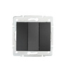 Spínač NO Triple 10A Square Graphite LOGI Kanlux