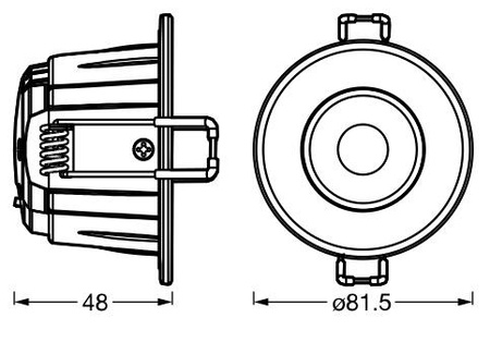 LED panelové bodové svítidlo 5,5W 600lm CCT White Downlight Slim Ledvance