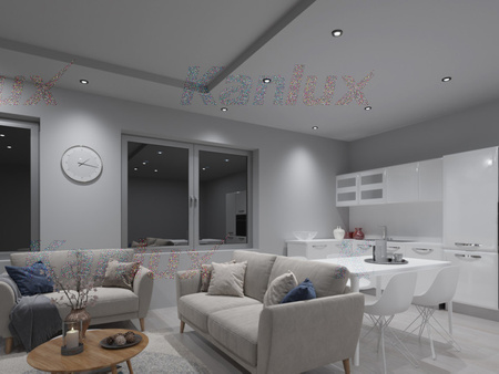 LED GU5.3 Round Black Morta Kanlux Bodové LED svítidlo pro zápustnou montáž