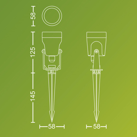 3x LED reflektorová zahradní lampa 1,5W 180lm 2700K černá Reuel Ultra Efficient Philips