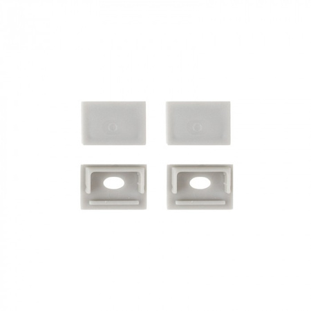 Hliníkový LED profil pro sádrokarton REGIPS široký pod dlaždice Bílý 2m s průhledným difuzorem pro LED pásky + koncovky GNS Ecolight series