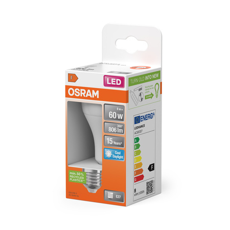 LED žárovka A60 E27 8W = 60W 806lm 6500K Cold 150° Retrofit Filament CLASSIC Osram