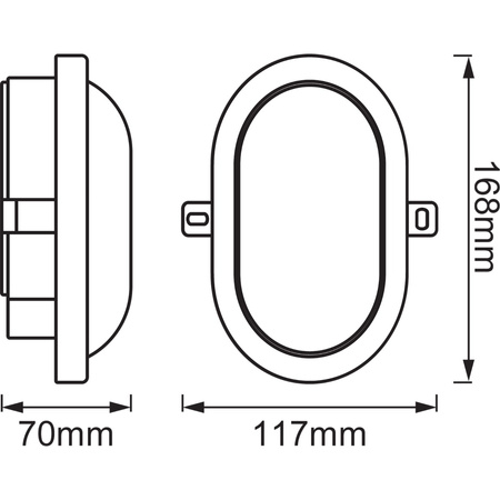 Nástěnná LED lampa 5.5W 4000K IP54 Hermetická venkovní černá BULKHEAD LEDVANCE