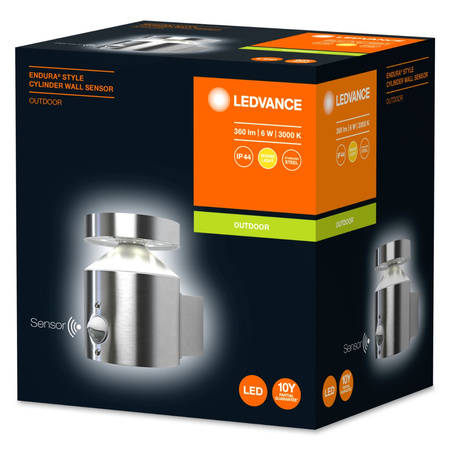 Nástěnné svítidlo fasádní svítidlo venkovní svítidlo 6W 360lm 3000K se senzorem Endura Style Cylinder LEDVANCE