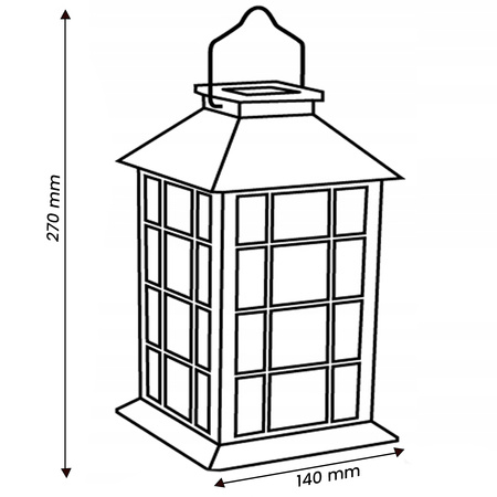 Solární LED zahradní lampa závěsná bílá 27cm