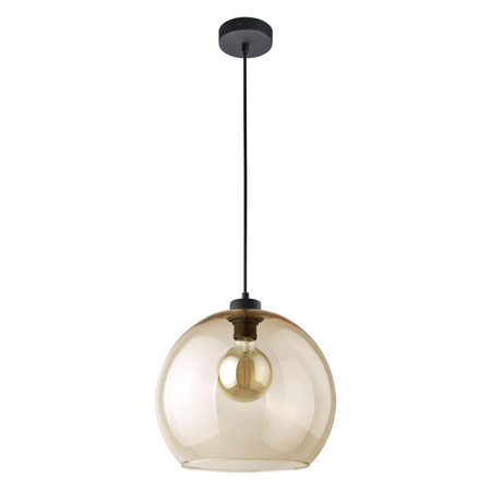 CUBUS Závěsné stropní svítidlo černé a jantarové sklo moderní E27 2064 TK Lighting