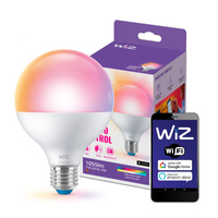 LED žárovka E27 G95 11W = 75W 2200-6500K + RGB SMART WiFi WiZ