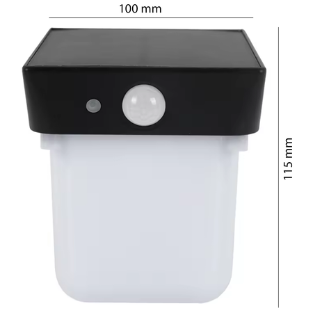 LED solární zahradní lampa Fasádní nástěnná lampa 4000K IP54 Senzor pohybu a soumraku