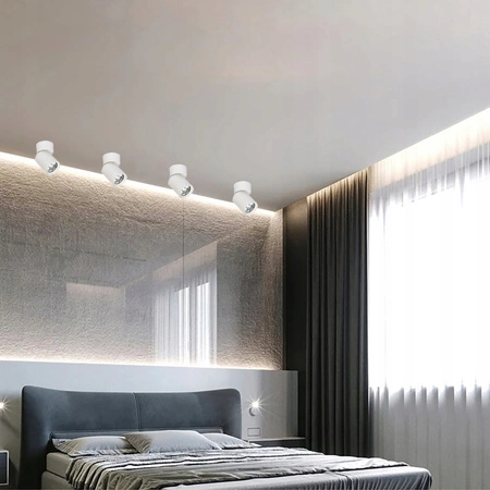 TIMO Stropní nástěnná lampa Reflektor Pohyblivé halogenové svítidlo 1xGU10 White LVT