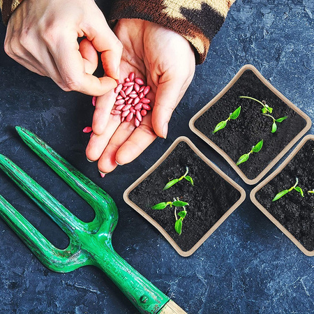 10x rašelinová paleta 3x4 15.5 x 11.5 cm pro výsev sazenic Prošívání Biologicky rozložitelný čtverec