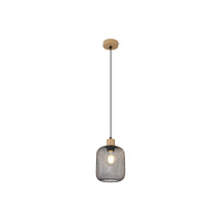 Hnědá průmyslová závěsná lampa Grendel E27 Rabalux