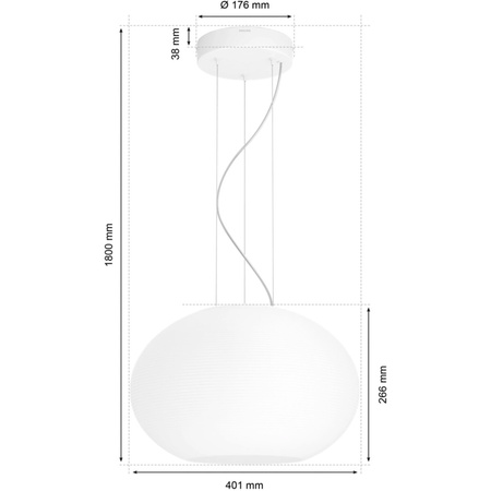 LED FLOURISH 39,5W CCT RGB PHILIPS HUE Bluetooth Zigbee závěsné stropní svítidlo