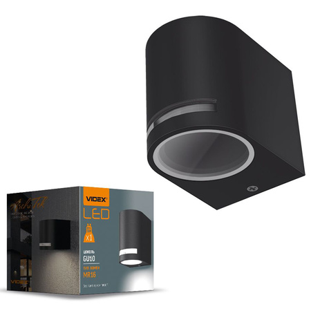 Venkovní nástěnné svítidlo LED GU10 IP54 černé JUSTIN Videx