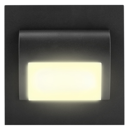 Teplá bílá schodišťové svítidlo DECORUS 9 LED 1.2W grafitové ProVero