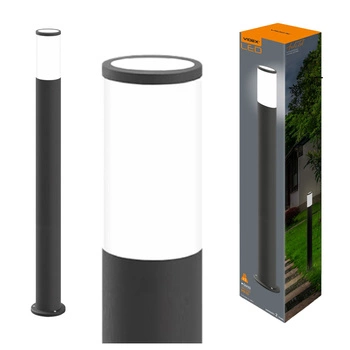 Venkovní zahradní lampa PIPE 60cm IP54 E27 černá Videx