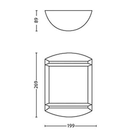 LED zahradní lampa nástěnná lampa ANTELOPE myGarden 6W 4000K IP44 černá PHILIPS
