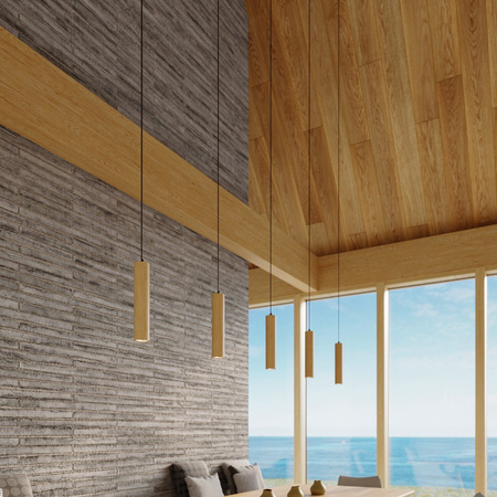 LINO 1 GU10 Skandinávské dřevěné závěsné stropní svítidlo SOLLUX