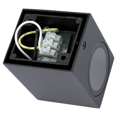 Zahradní nástěnná lampa GU10, čtvercové Černá ALLIUM LUMILED