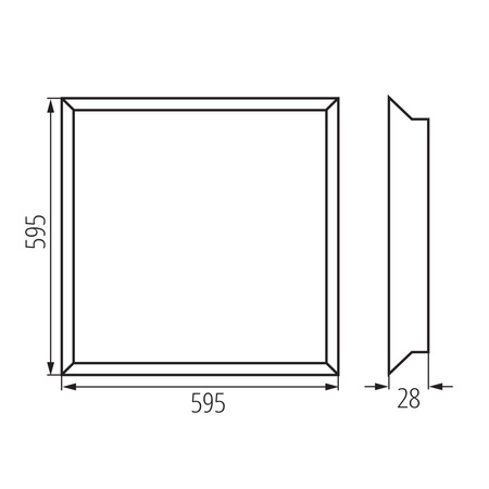 Kancelářský panel LED Plafond 60x60 35W 4360lm CCT 90° UGR19 Flush Mounted Square White BLINGO KANLUX