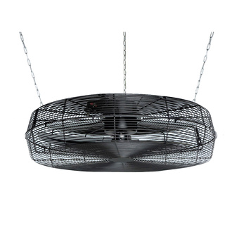 Průmyslový stropní ventilátor 350W 83.5 cm IP54 FENNE se síťovinou černá