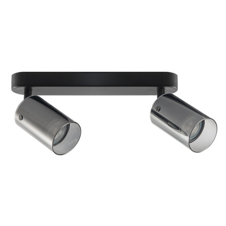 Nástěnné a stropní bodové svítidlo 2x GU10 černé SMOKY Sanico Goldlux