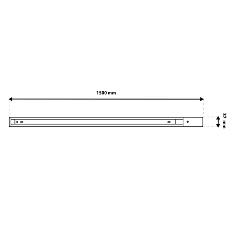 Jednofázový kolejnicový vodič pro kolejnicové reflektory 1.5m, Černá LUMILED