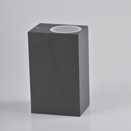 Venkovní nástěnné svítidlo shora dolů s LED 2x GU10 BOSTON GOLDLUX (Polux) ALUMINIUM GRAY