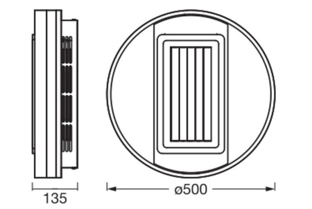 Plafond LED povrchová stropní lampa 55W 3100lm 3000K - 6500K CCT stmívatelná bílá 50cm stropní Ledvance