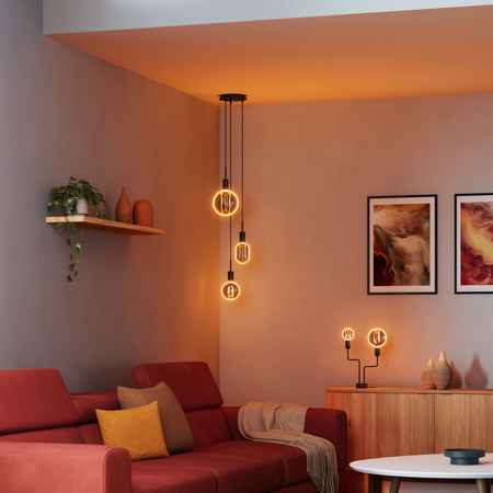 Dekorativní LED žárovka G183 Sphere E27 4W = 12W 110lm 1800K teplá bílá 330° Smoke Filament Dimmable Vintage 1906 Osram