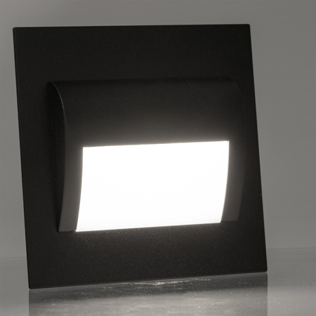 DECORUS 9 LED 1.2W Černé svítidlo pro studené schodiště ProVero