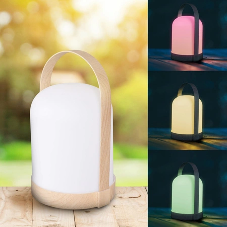 Sanico Goldlux Přenosná bateriová LED kempingová lampa 0,3 W 3000K RGBW bílá menší Sanico