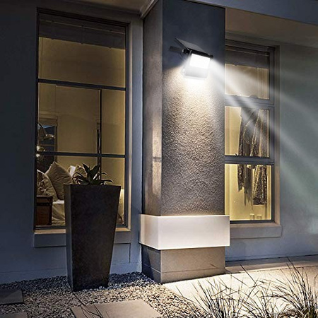 LED reflektor Solární reflektor 4W 400lm 4000K Neutrální 2000mAh IP65 se senzorem pohybu a soumraku Ecolight