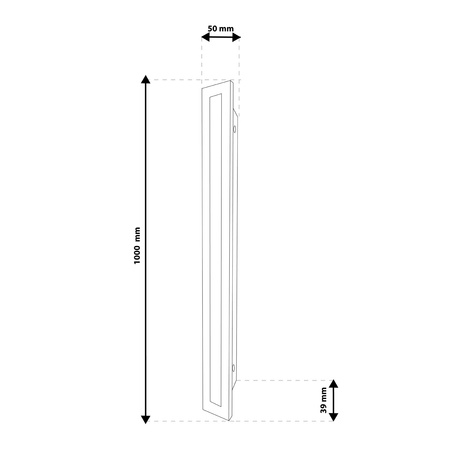 Nástěnné svítidlo LED OLIO 30W 4000K 100cm IP65 LUMILED pro povrchovou montáž