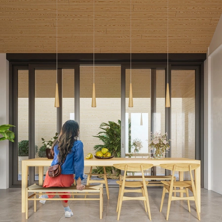 SULA GU10 Závěsné stropní svítidlo LED Přírodní dřevo SOLLUX