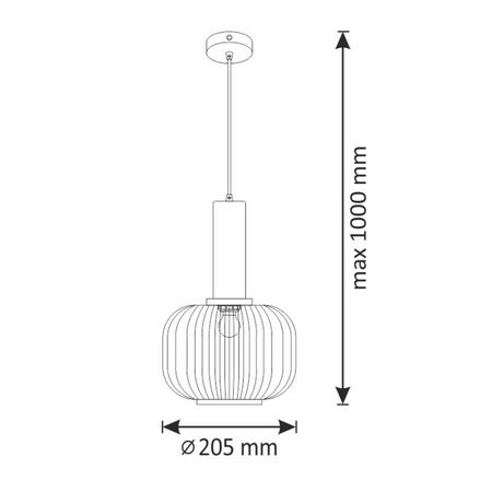 CUMBRIA E27 závěsné stropní svítidlo kouřové GOLDLUX (Polux)