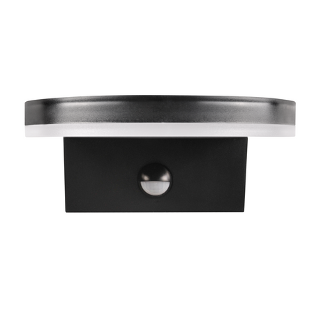 Venkovní nástěnné svítidlo PIR senzor LED IP54 4000K Kruhová černá