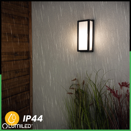 Zahradní nástěnná lampa E27, obdélníková DOMLO LUMILED