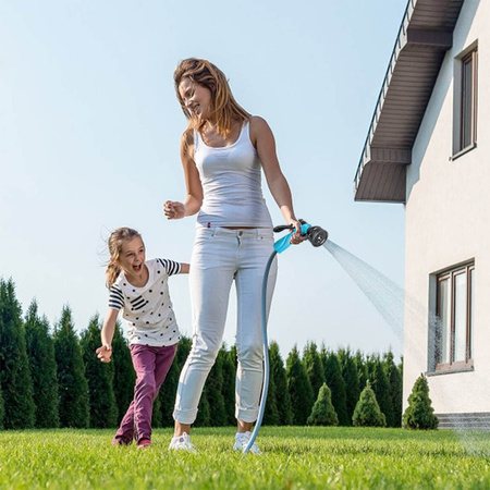 Sada zahradní hadice na vodu 3/4" 50 m, pistolový postřikovač, závitová přípojka, rychloupínací zarážka, rychloupínací 3/4" průchodka CELLFAST