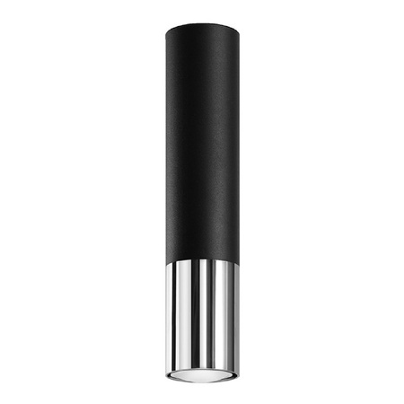 LOOPEZ GU10 Spot Tuba Elegant Black Chrome Svítidlo SOLLUX pro povrchovou montáž